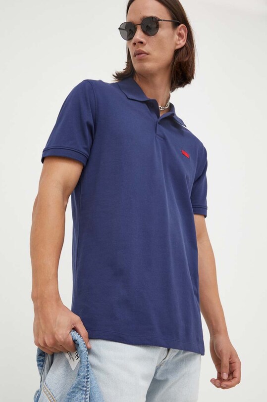 Levi's tricou polo slim bleumarin A4842.0003