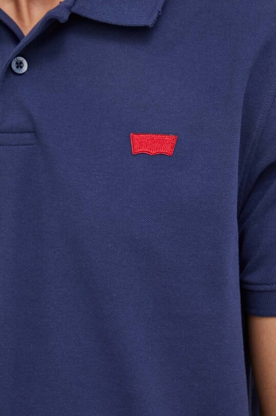 Levi's tricou polo A4842.0003 bleumarin