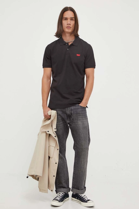 Levi's tricou polo slim negru A4842.0015