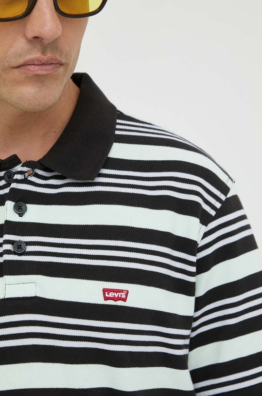 Levi's polo bawełniane 35883.0115 turkusowy