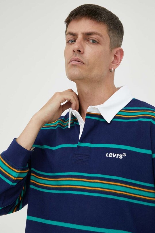 Βαμβακερή μπλούζα με μακριά μανίκια Levi's πολύχρωμο A4845.0012
