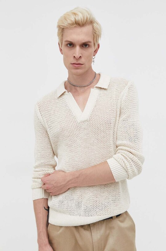 Abercrombie & Fitch pulover subtiri bej KI120.3145.178
