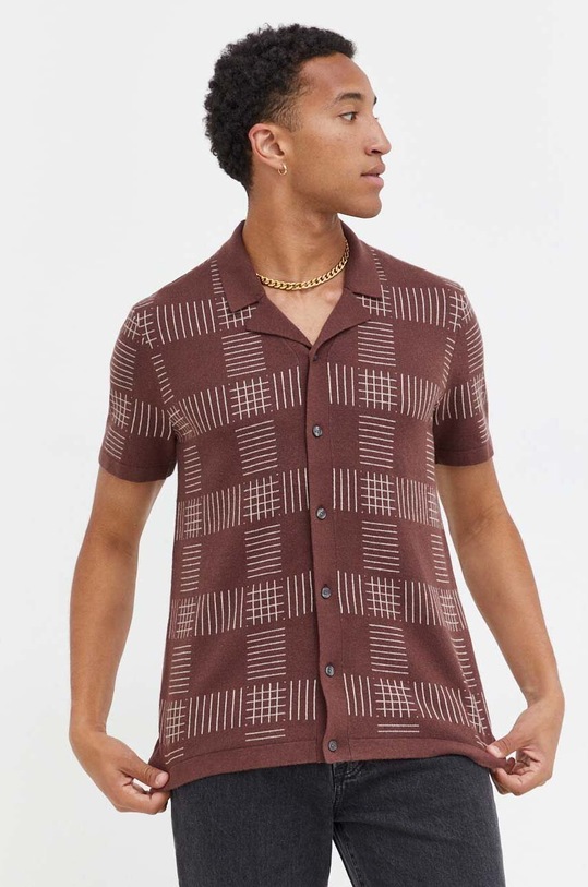 Abercrombie & Fitch cardigan cu modele maro KI120.3189.405