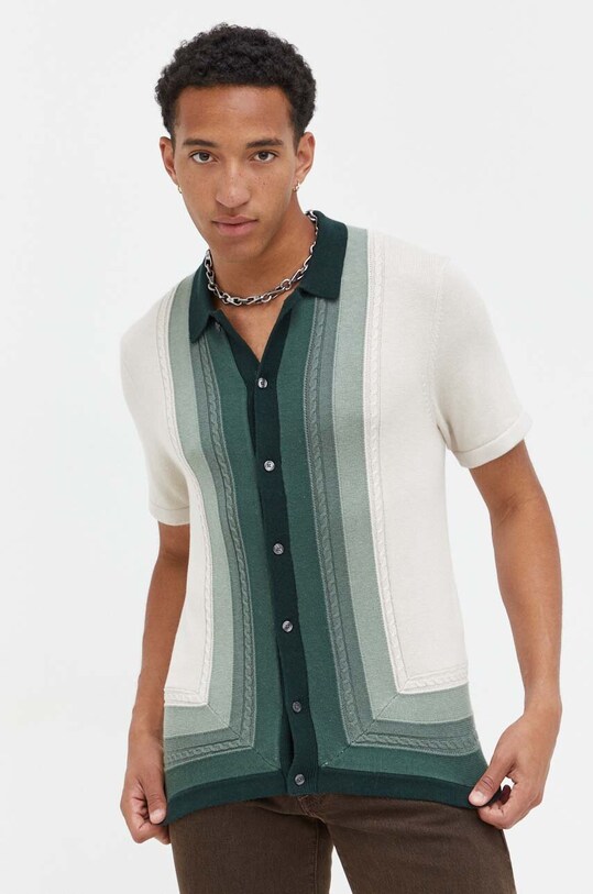 Abercrombie & Fitch cardigan cu modele verde KI120.3192.308