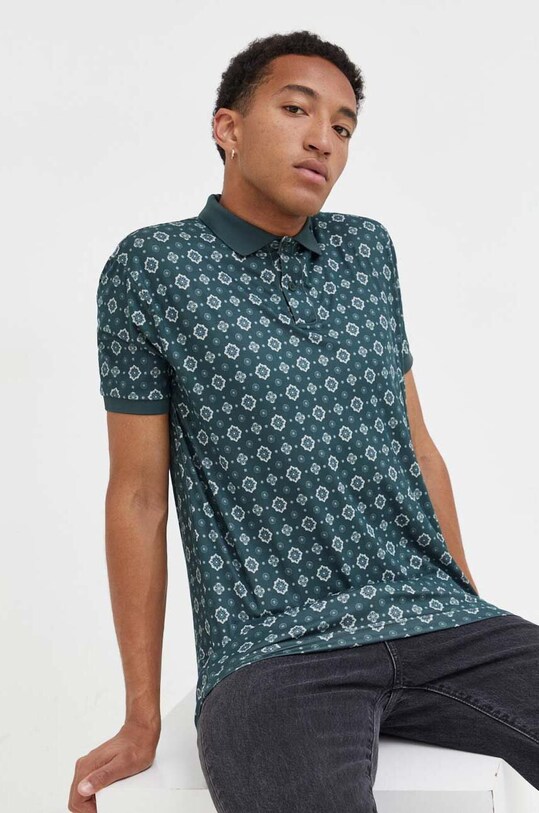 Abercrombie & Fitch poló mintás zöld KI124.3487.338