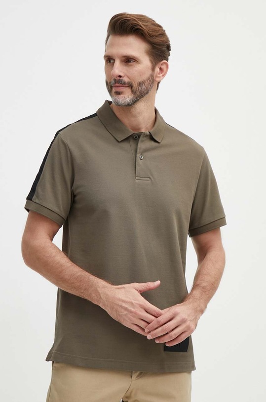 Armani Exchange polo de bumbac regular verde 6RZFLM.ZJM5Z