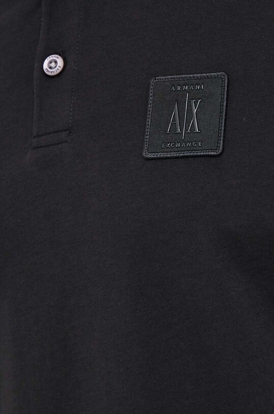Бавовняне поло Armani Exchange 8NZFPQ.ZJH4Z чорний