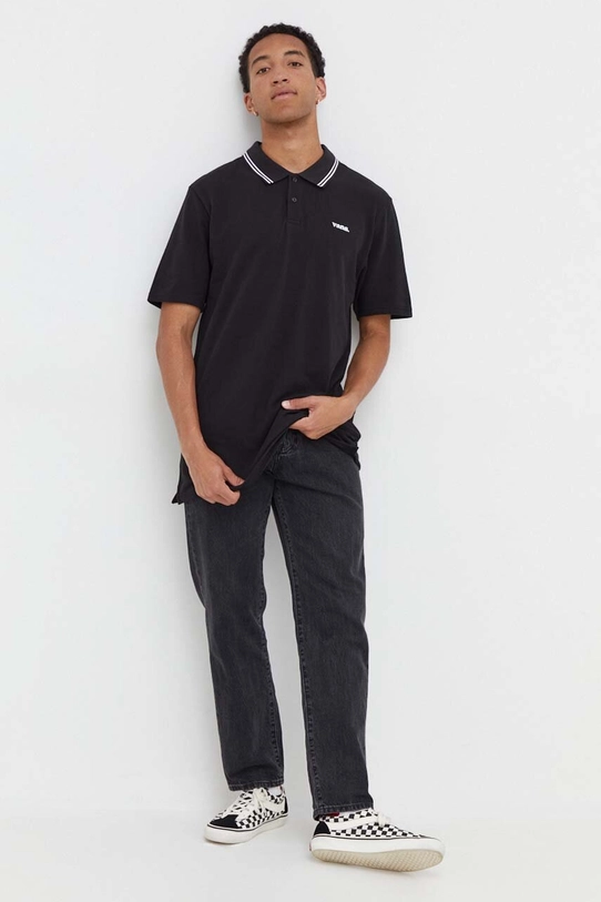 Vans polo de bumbac VN000A7QBLK1 negru AW23