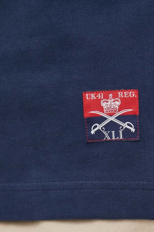 La Martina longsleeve bawełniany WMPE32 granatowy