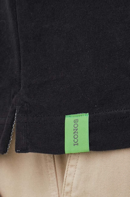 La Martina longsleeve bawełniany WMP306 czarny