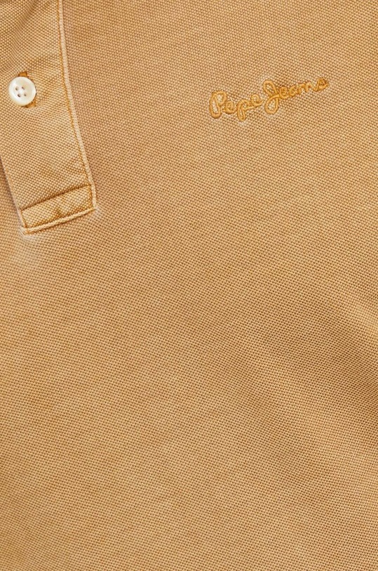 Pepe Jeans polo bawełniane Oliver PM541983.849 brązowy