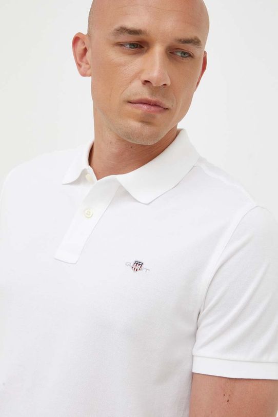Бавовняне поло Gant білий 2210.