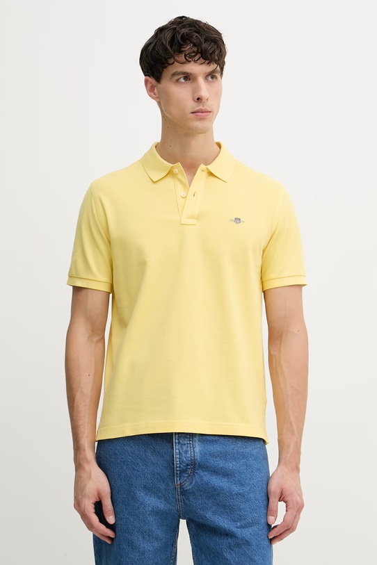 Gant polo bawełniane żółty 2210.