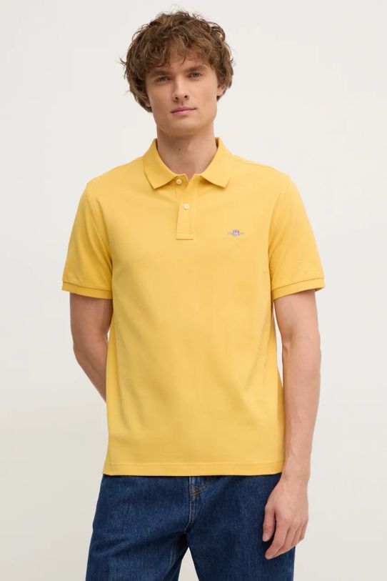 Gant polo bawełniane bawełna żółty 2210.