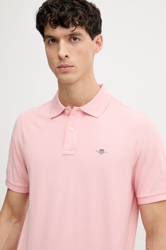 Gant polo bawełniane różowy 2210.