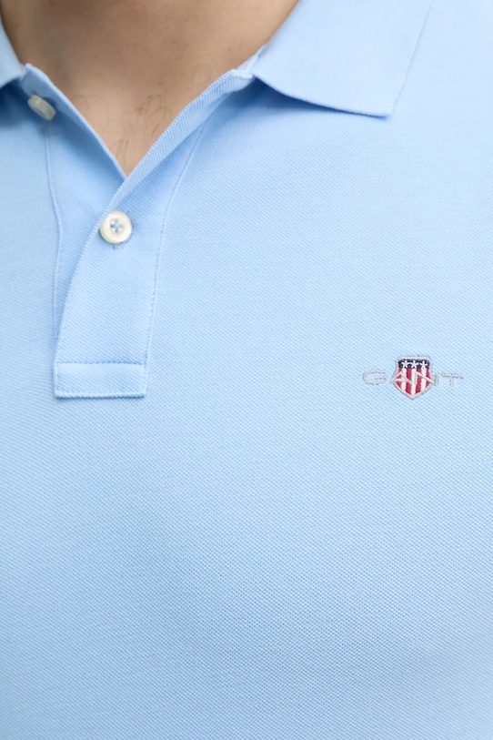 Бавовняне поло Gant 2210. блакитний