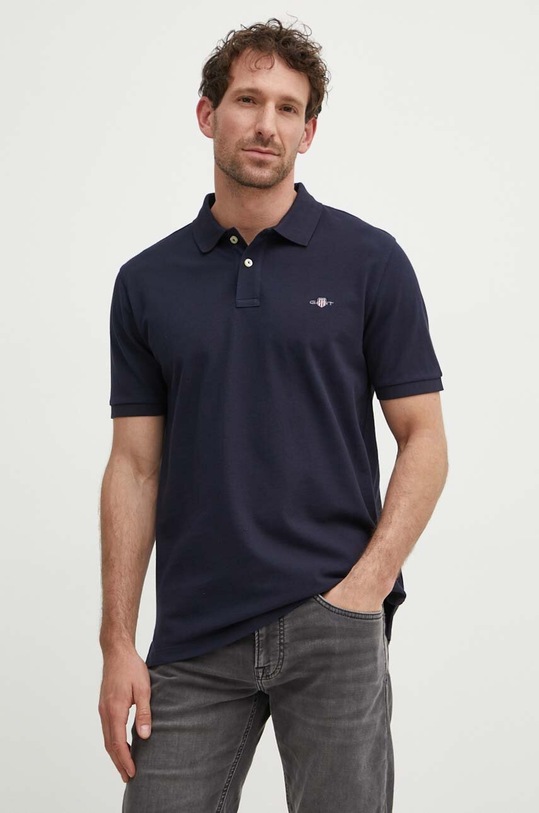 Gant polo de bumbac bleumarin 2210.