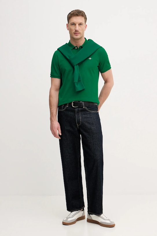 Gant polo bawełniane 2210. zielony AW25