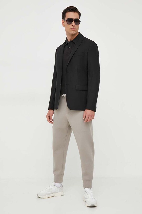 Gant polo de bumbac 2062025 negru AW24