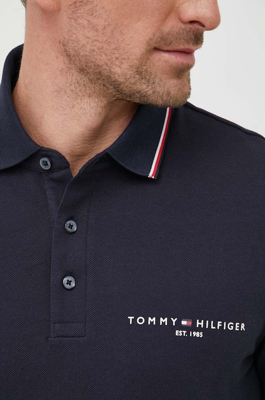 Tričko s dlhým rukávom Tommy Hilfiger MW0MW33217 tmavomodrá