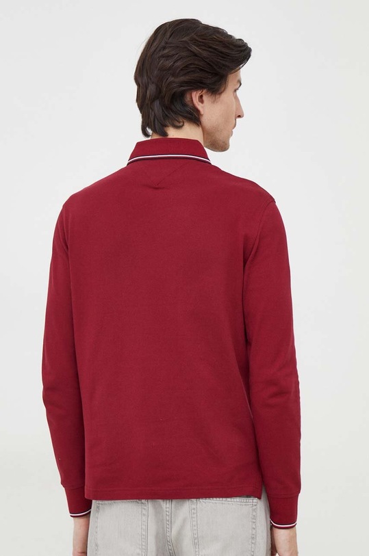 Odzież Tommy Hilfiger longsleeve MW0MW33217 bordowy