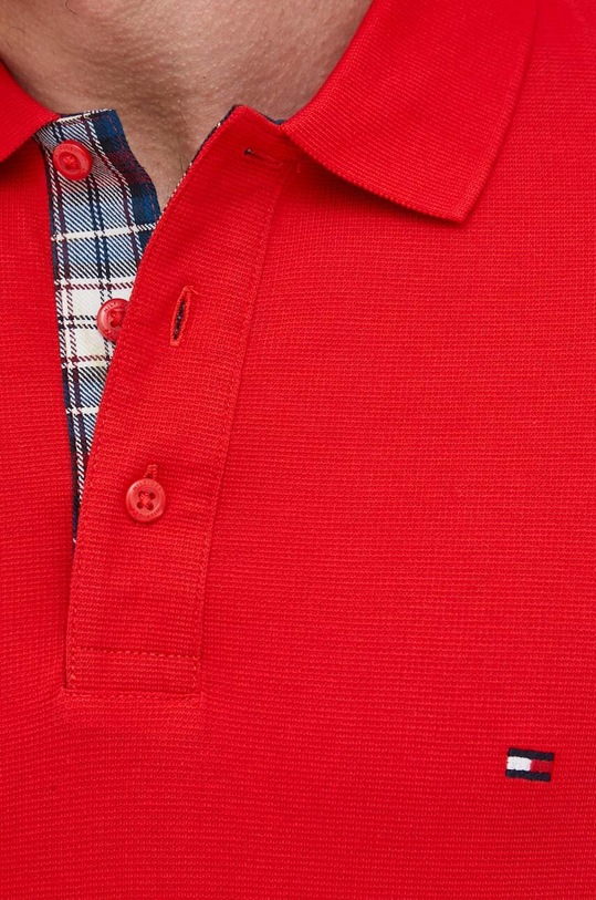 Tommy Hilfiger polo bawełniane MW0MW33266 czerwony