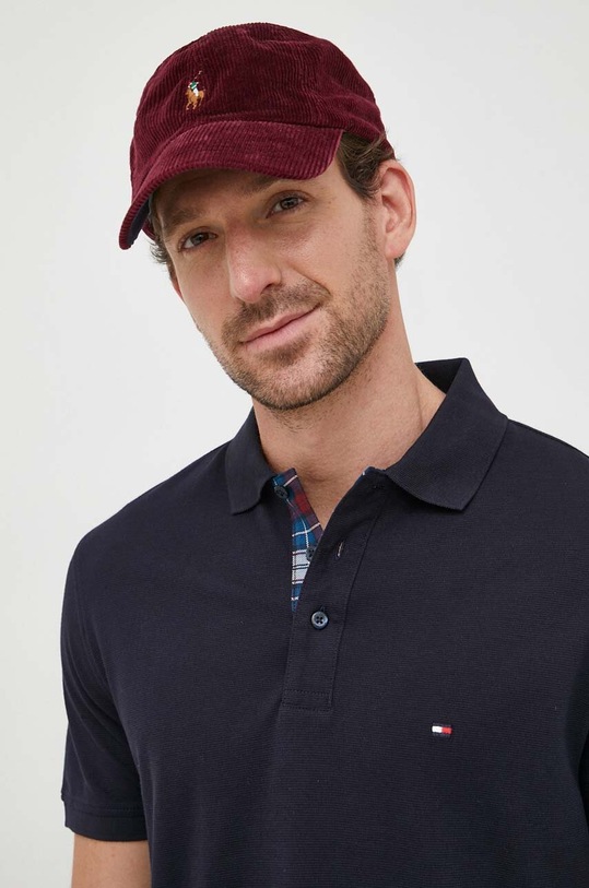 Tommy Hilfiger polo bawełniane granatowy MW0MW33266