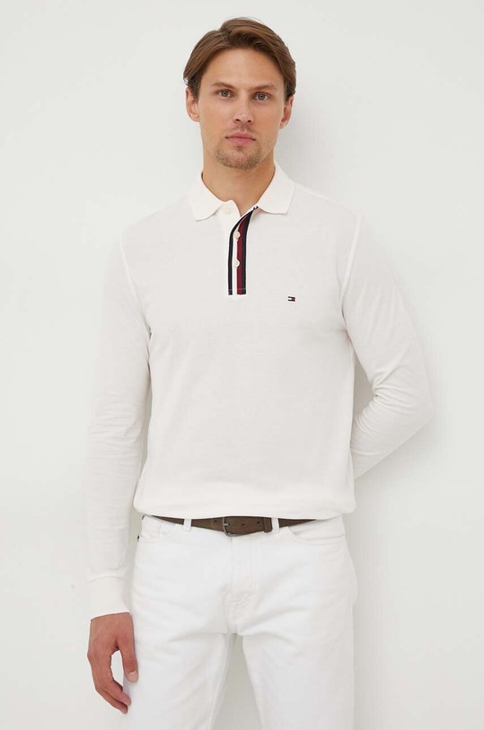 Βαμβακερή μπλούζα με μακριά μανίκια Tommy Hilfiger κανονικό ροζ MW0MW33269