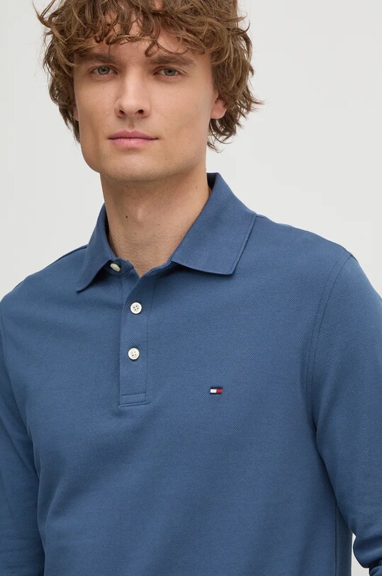 Лонгслів Tommy Hilfiger блакитний MW0MW20182