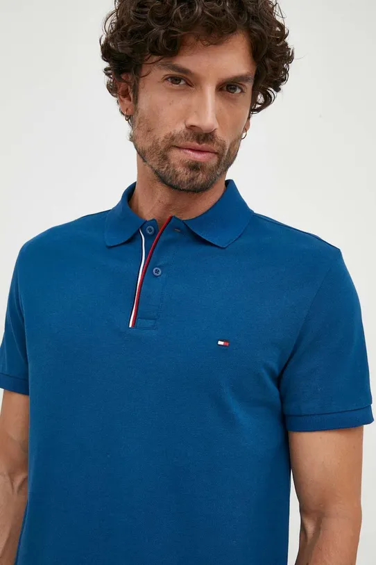 Tommy Hilfiger polo bawełniane bawełna niebieski MW0MW33268