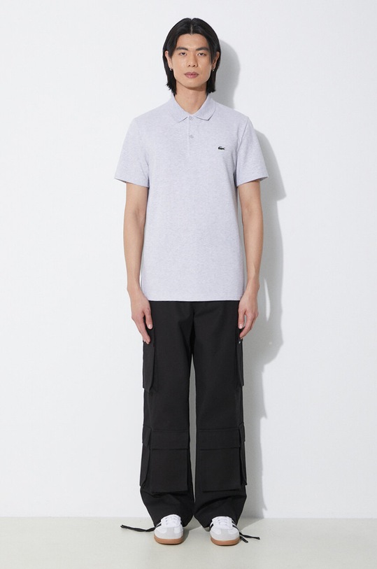 Lacoste polo shirt DH0783 gray SS24