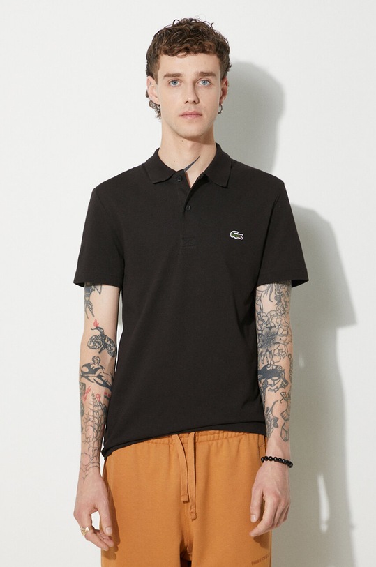 Polo majica Lacoste regular crna DH0783