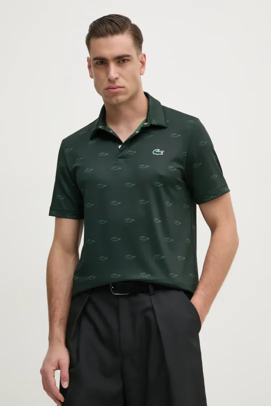 Lacoste polo wzorzyste zielony DH5175