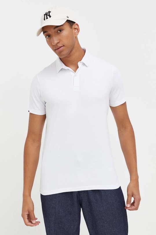 Superdry polo bawełniane biały M1110323A.01C