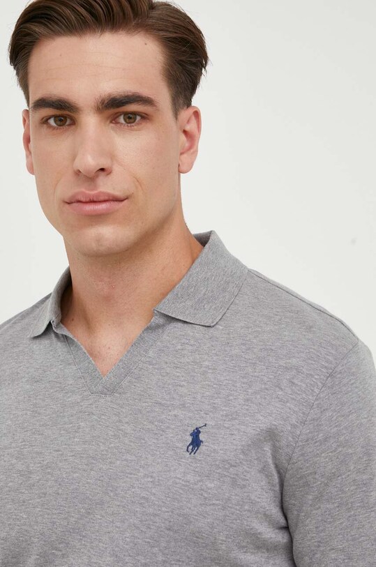 Polo Ralph Lauren longsleeve din bumbac gri 710922252