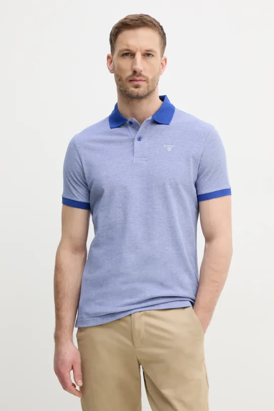 Barbour polo bawełniane bawełna fioletowy MML0628