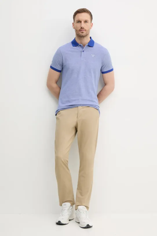 Бавовняне поло Barbour MML0628 фіолетовий SS25
