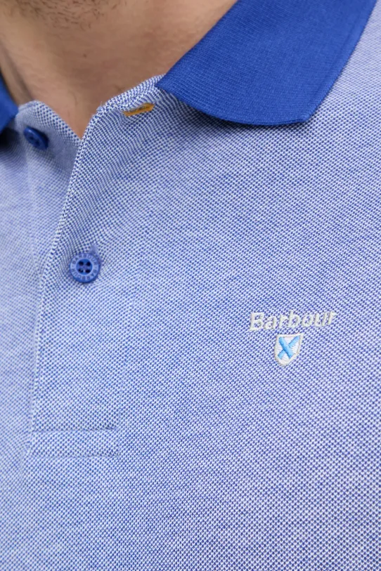 Бавовняне поло Barbour MML0628 фіолетовий