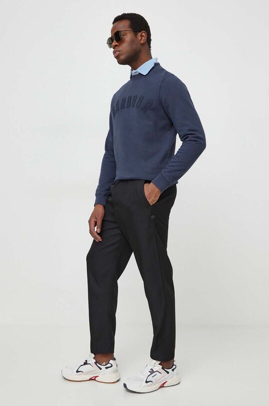 Barbour polo bawełniane niebieski MML0628