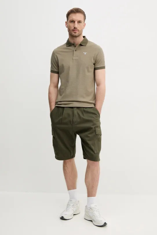 Bavlnené polo tričko Barbour MML0628 zelená SS25