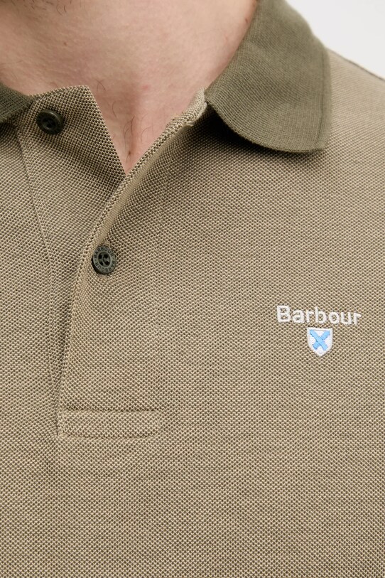 Бавовняне поло Barbour MML0628 зелений