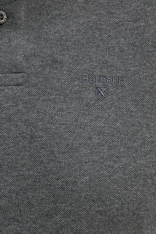 Bavlnené tričko s dlhým rukávom Barbour MML0705 sivá