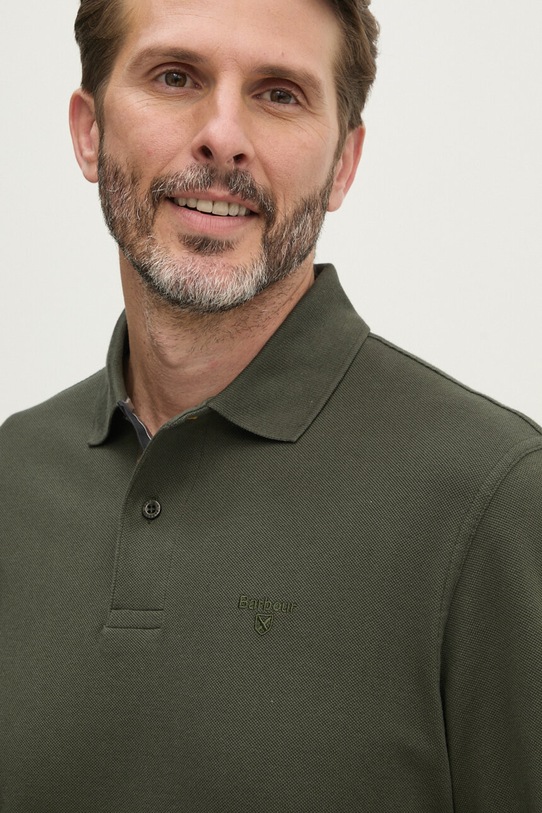 Barbour longsleeve din bumbac verde MML0705