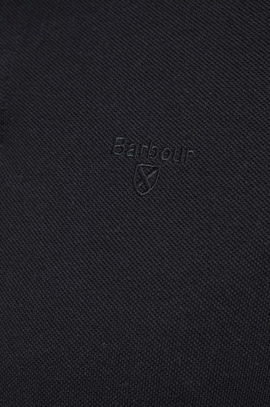 Бавовняний лонгслів Barbour MML0705 чорний