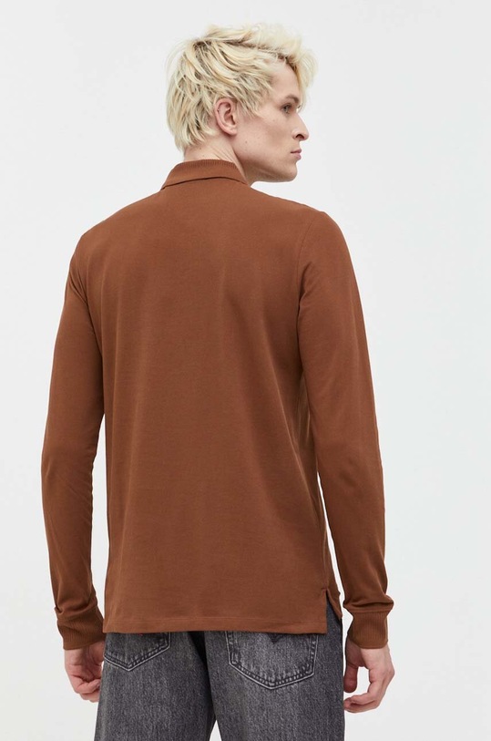 Odzież HUGO longsleeve bawełniany 50467939 brązowy