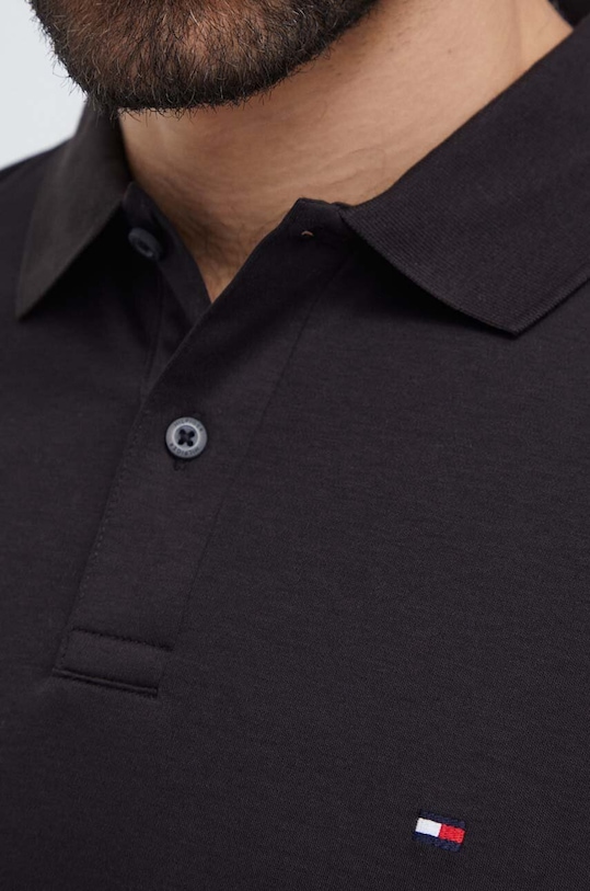 Tommy Hilfiger polo bawełniane czarny MW0MW35585