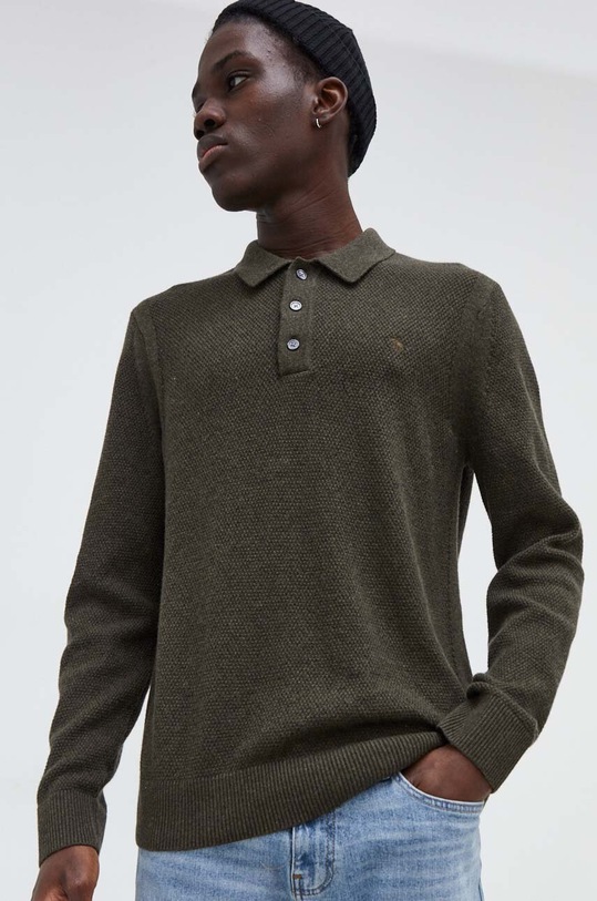 Abercrombie & Fitch sweter z domieszką wełny zielony KI120.3291.320