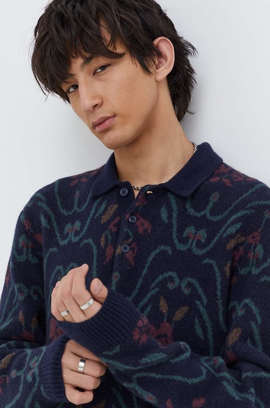 Pulover Abercrombie & Fitch mornarsko modra KI120.3328.208