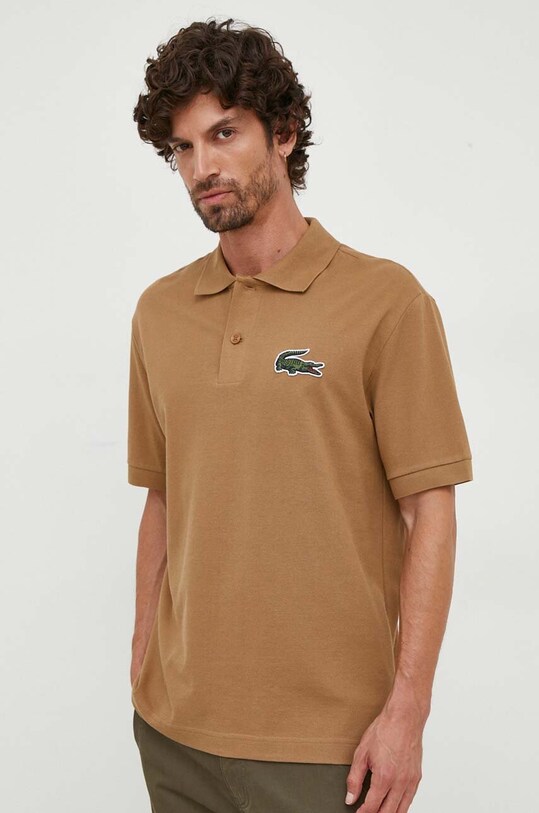 Lacoste polo bawełniane beżowy PH3922
