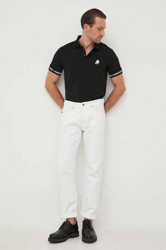 Karl Lagerfeld polo 532221.745018 czarny AW23